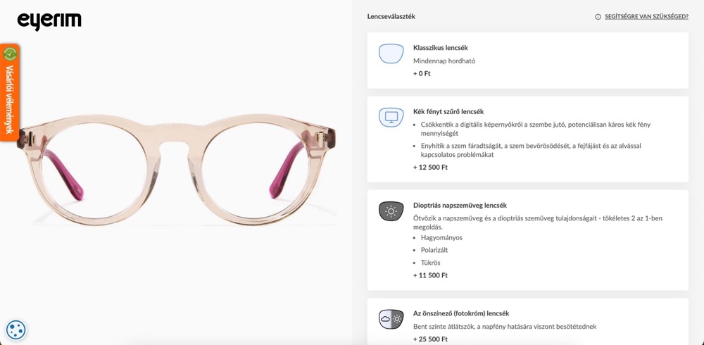 Online szemüveg vásárlás eyerim